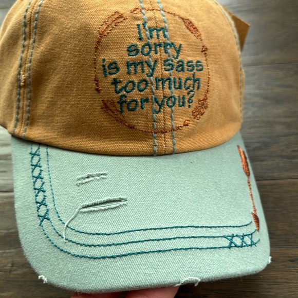 Catchfly Sassy Logo,Canvas,distressed,Velcro back,Western baseball cap, OSFM - Picture 1 of 9